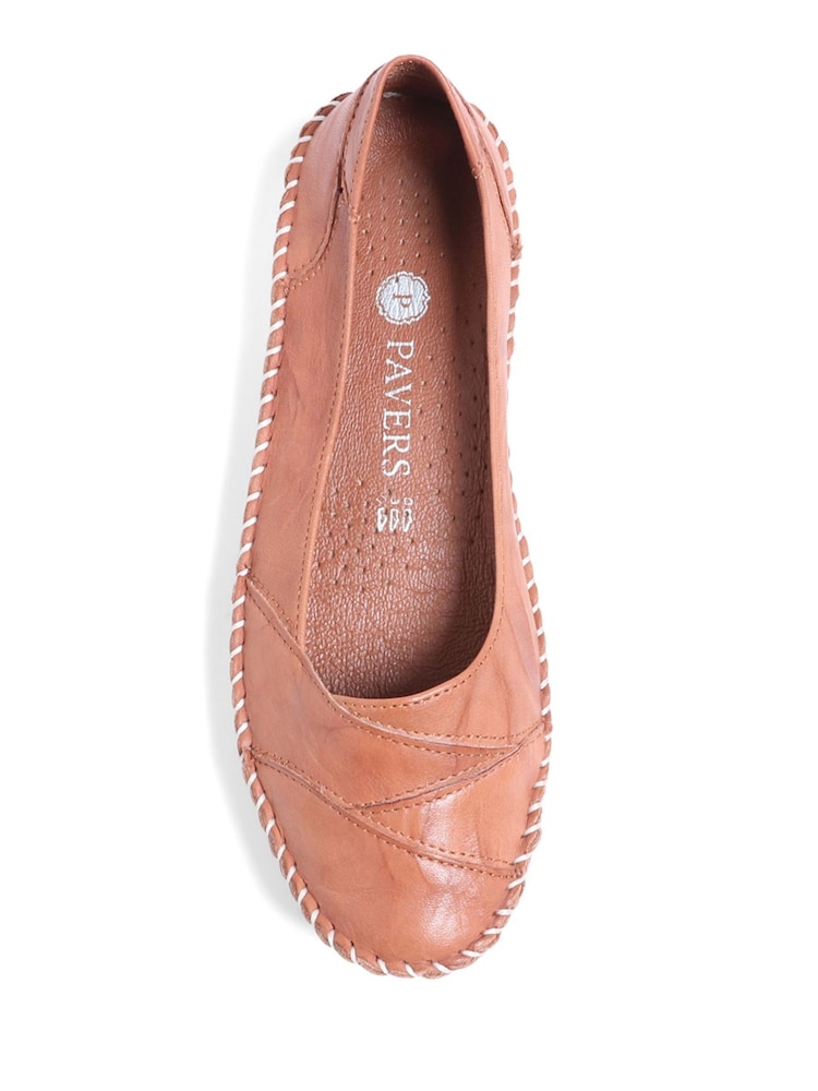 Pavers Natural Pavers Leather Slip On White Shoes - Image 5 of 5