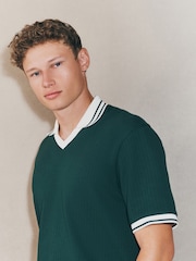 Green EDIT Trophy Neck Polo Shirt - Image 1 of 6