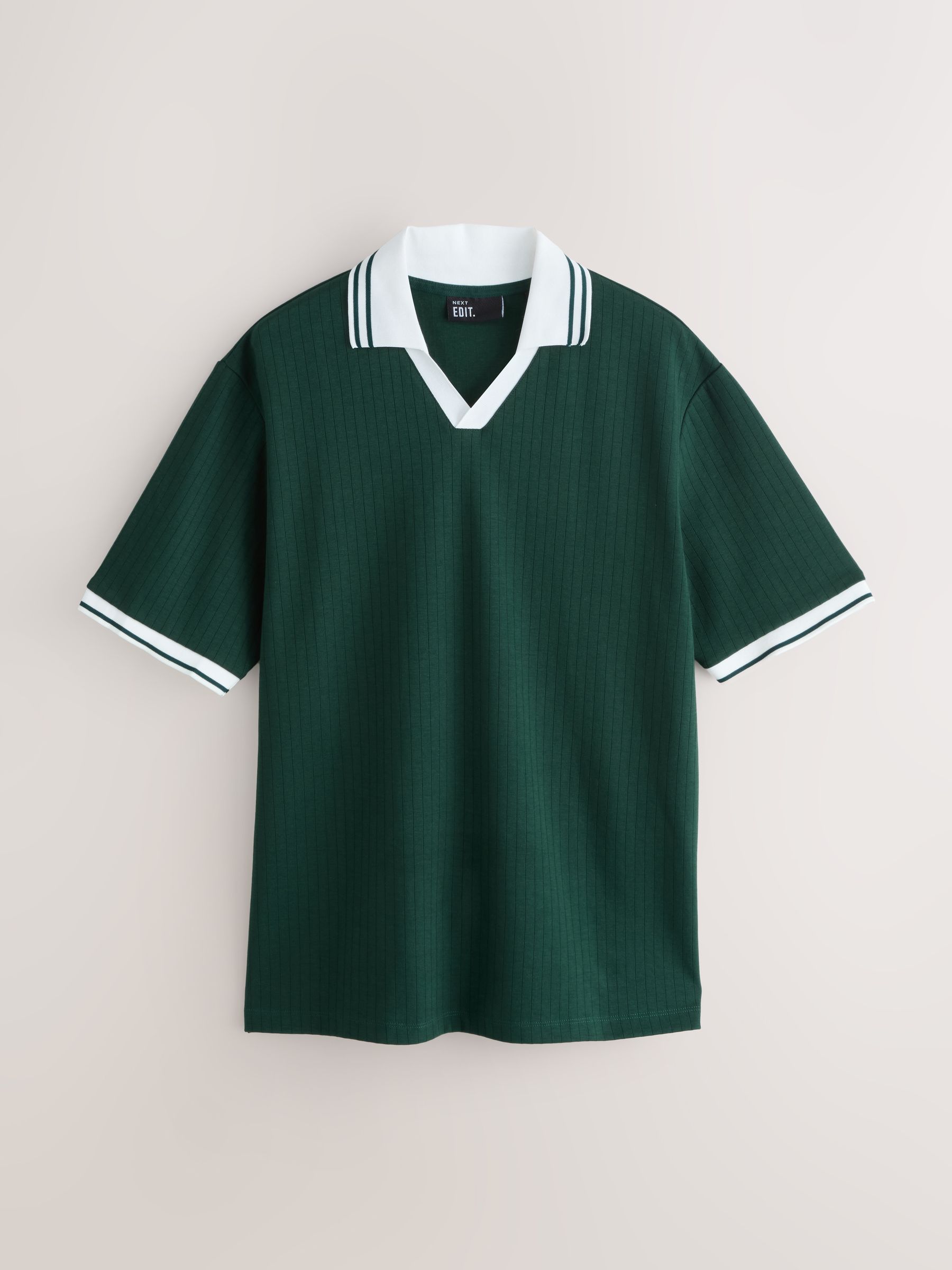 Buy Green EDIT Trophy Neck Polo Shirt from Next USA