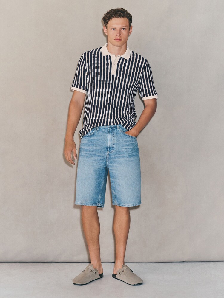Blue EDIT Striped Short Sleeve Rugby Shirt - Image 2 of 9