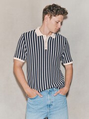 Blue EDIT Striped Short Sleeve Rugby Shirt - Image 5 of 9
