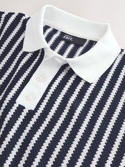 Blue EDIT Striped Short Sleeve Rugby Shirt - Image 8 of 9