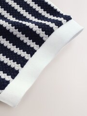 Blue EDIT Striped Short Sleeve Rugby Shirt - Image 9 of 9