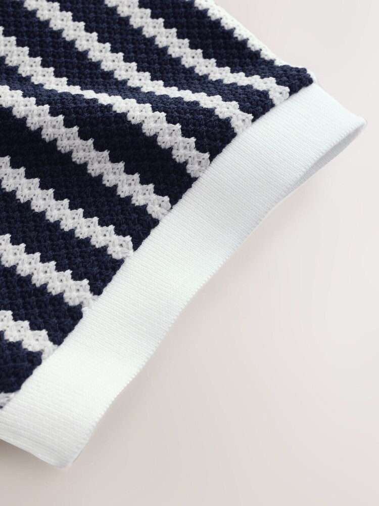 Blue EDIT Striped Short Sleeve Rugby Shirt - Image 9 of 9