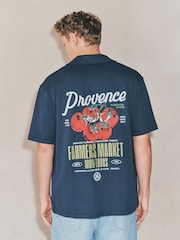 Navy EDIT Graphic Print Jersey Shirt - Image 1 of 5