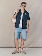 Navy EDIT Graphic Print Jersey Shirt - Image 3 of 5