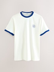 Ecru EDIT Slim Fit Ringer T-Shirt - Image 1 of 3