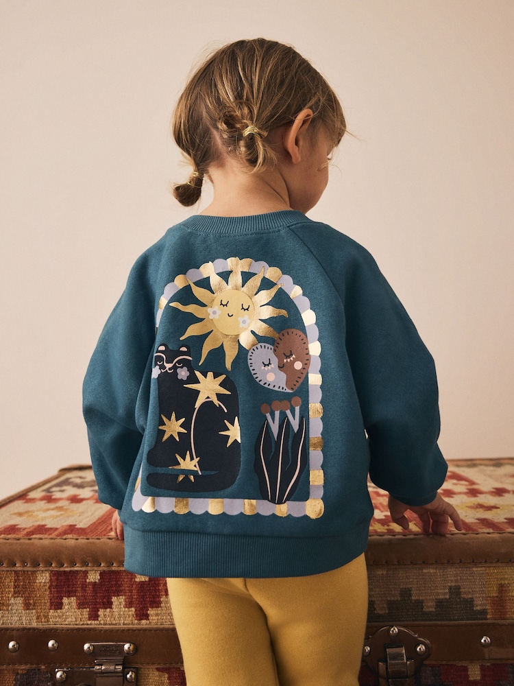 Blue Celestial Crew Neck Sweatshirt (3mths-7yrs) - Image 1 of 7