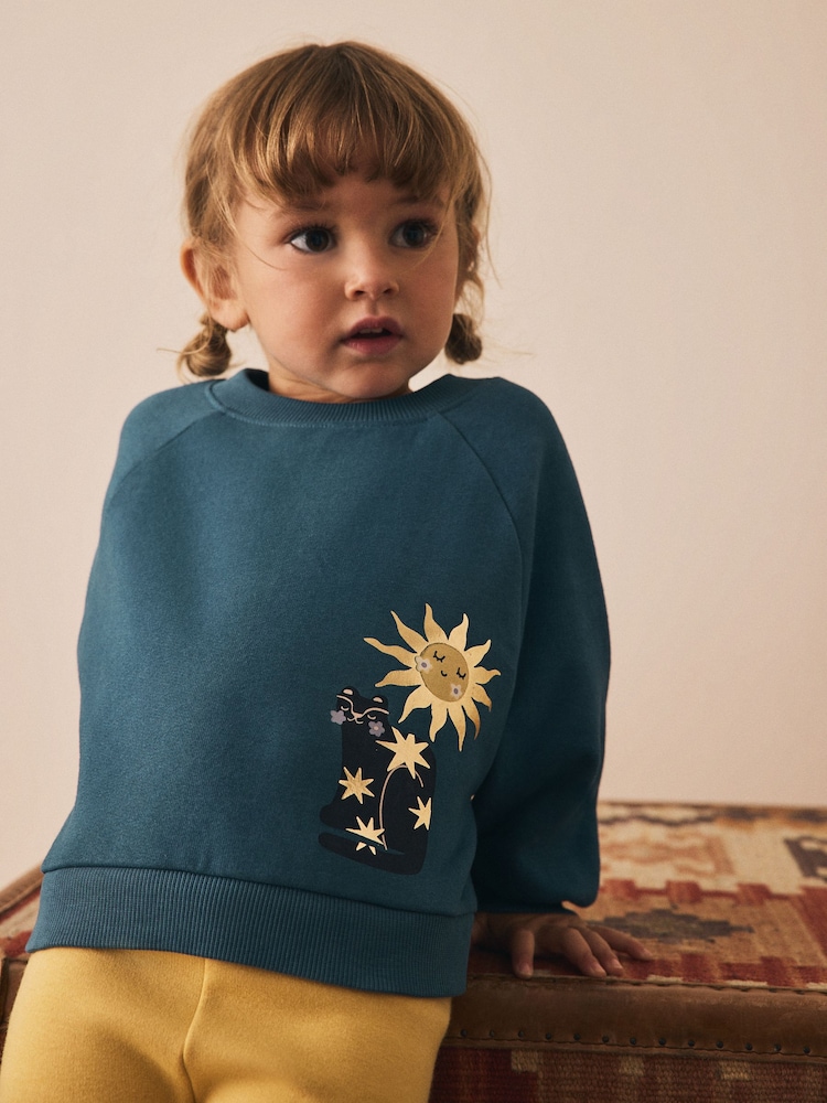 Blue Celestial Crew Neck Sweatshirt (3mths-7yrs) - Image 2 of 7
