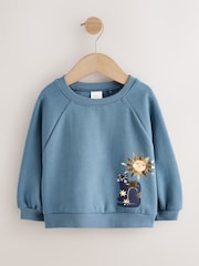 Blue Celestial Crew Neck Sweatshirt (3mths-7yrs) - Image 4 of 7