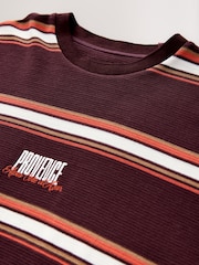 Brown/Orange EDIT Stripe T-Shirt - Image 6 of 7