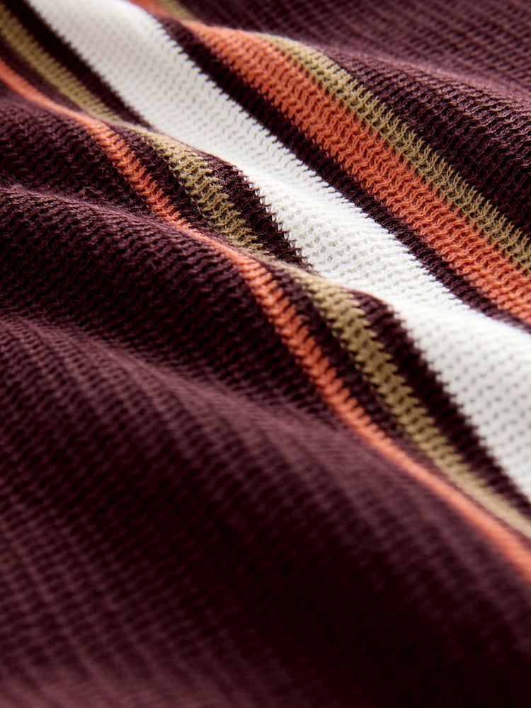 Brown/Orange EDIT Stripe T-Shirt - Image 7 of 7