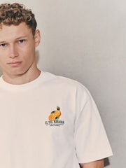 White Fruit Edit Relaxed Fit Graphic Print T-Shirt - Image 4 of 4