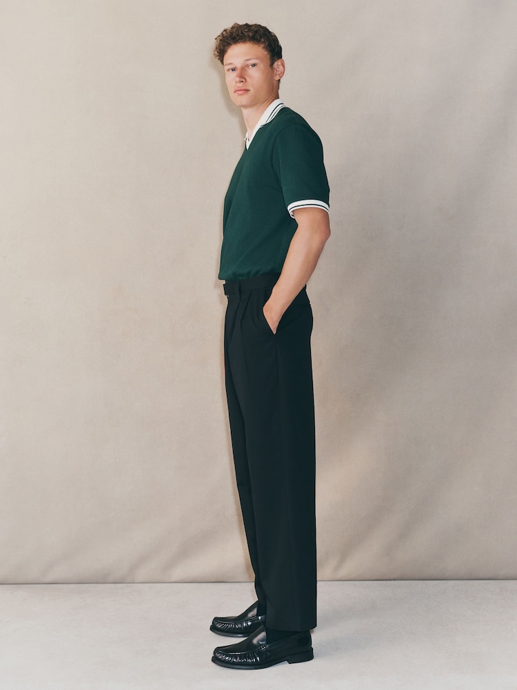 Black EDIT Pleat Front Formal Trousers - Image 2 of 11 Black EDIT Pleat Front Formal Trousers - Image 2 of 11