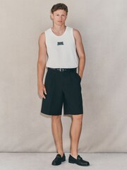 White Graphic Print EDIT Textured Vest - Image 3 of 10