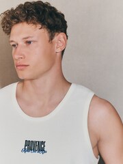 White Graphic Print EDIT Textured Vest - Image 4 of 10