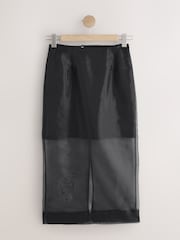 Black Sheer Pencil Skirt - Image 5 of 7