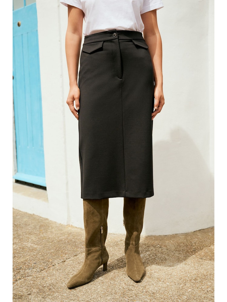 Black Ponte Pencil Skirt - Image 2 of 14