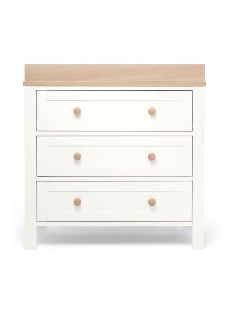 Mamas & Papas White Natural Wedmore 2 Piece Nursery Furniture Set - Image 7 of 7
