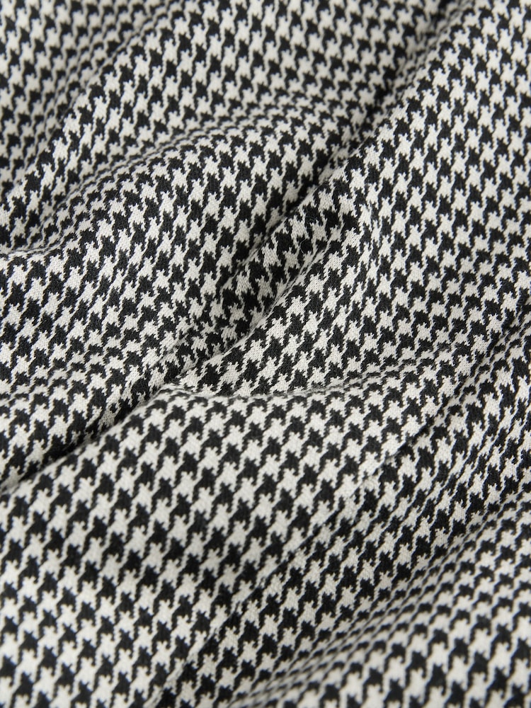 Monochrome Check Mini Jersey Pleated Skirt - Image 8 of 8 Monochrome Check Mini Jersey Pleated Skirt - Image 8 of 8
