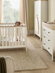 Mamas & Papas 3 Piece White Natural Wedmore Nursery Furniture Set - Image 3 of 12