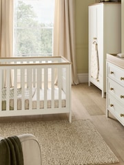 Mamas & Papas 3 Piece White Natural Wedmore Nursery Furniture Set - Image 4 of 12