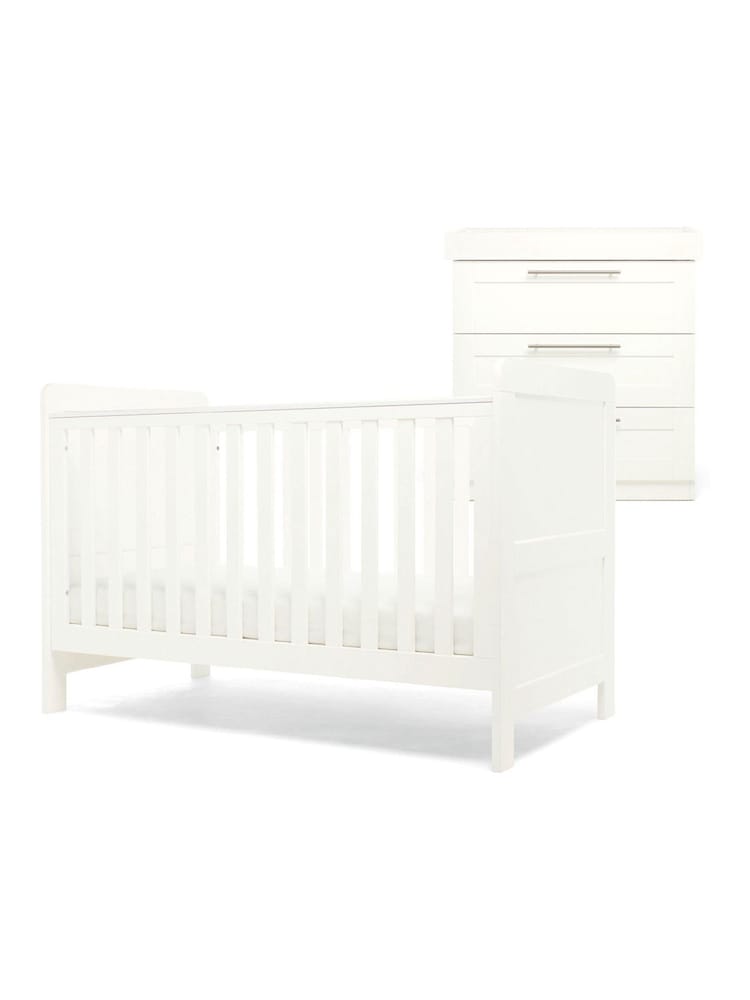 Mamas & Papas White Hampden 2 Piece Nursery Furniture Set - Image 1 of 7
