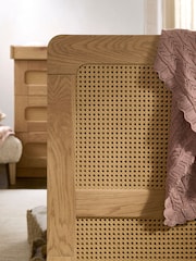 Mamas & Papas Rattan Oak Esna Rattan Nursery Cot Bed - Image 3 of 9