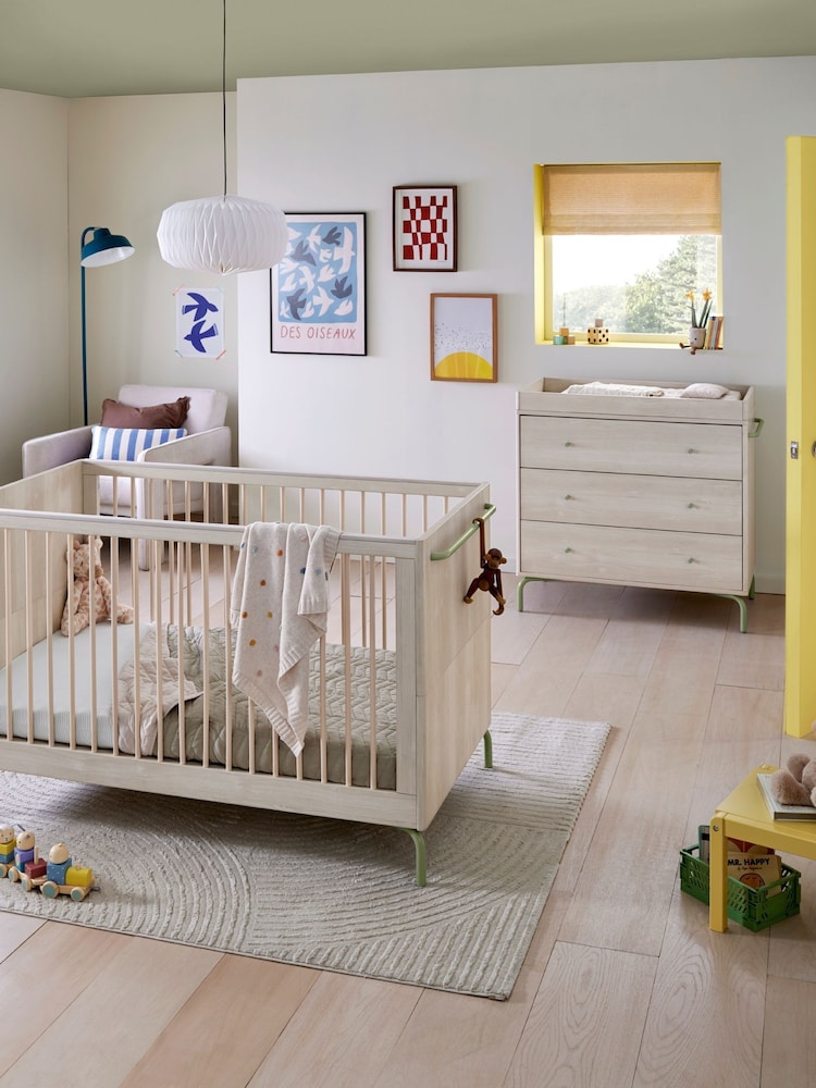 Mamas & Papas Moss Green Kinlay 2 Piece Nursery Furniture Set - Image 1 of 8