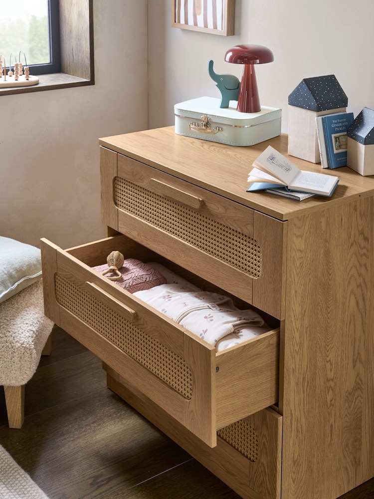 Mamas & Papas Rattan Oak Esna Rattan Nursery Dresser Changer - Image 2 of 5