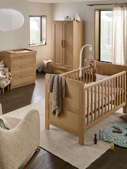 Mamas & Papas 3 Piece Rattan Oak Esna Rattan Nursery Furniture Set - Image 1 of 6