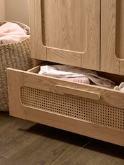 Mamas & Papas Rattan Oak Esna Rattan Nursery Wardrobe - Image 2 of 5