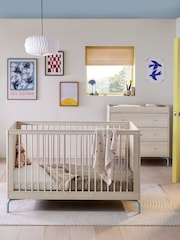 Mamas & Papas Dusty Blue Kinlay Nursery Cot Bed - Image 1 of 11