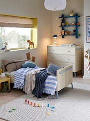 Mamas & Papas Dusty Blue Kinlay Nursery Cot Bed - Image 3 of 11