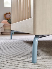 Mamas & Papas Dusty Blue Kinlay Nursery Cot Bed - Image 7 of 11