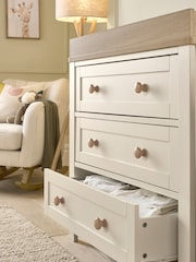 Mamas & Papas 3 Piece Pebble Natural Wedmore Nursery Furniture Set - Image 6 of 12
