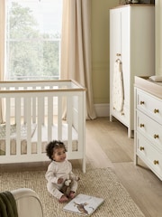 Mamas & Papas White Natural Wedmore Nursery Wardrobe - Image 1 of 5