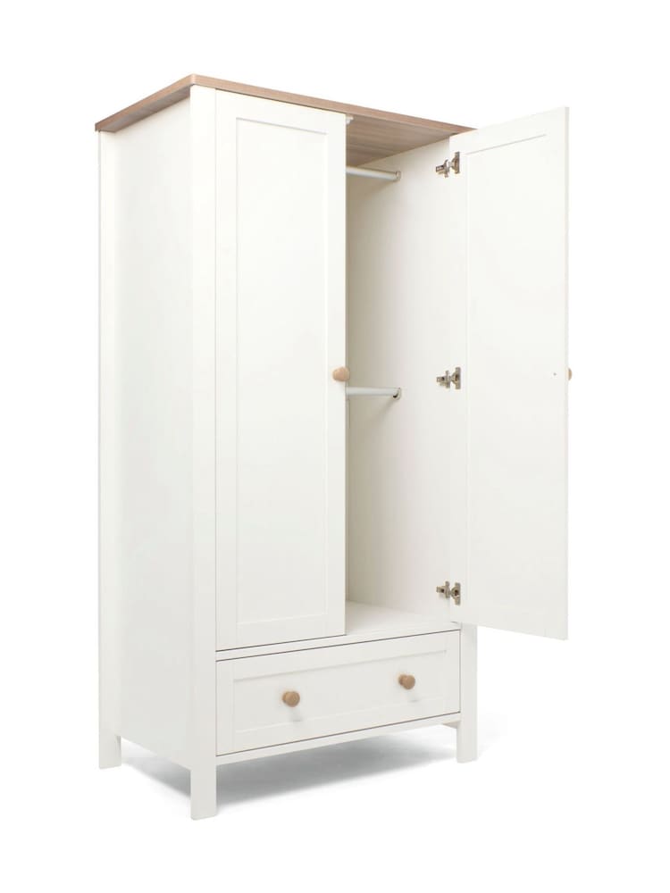 Mamas & Papas White Natural Wedmore Nursery Wardrobe - Image 5 of 5