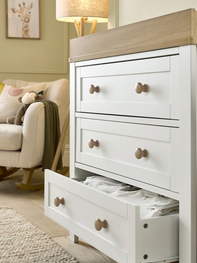 Mamas & Papas White Natural Wedmore Nursery Dresser Changer - Image 2 of 5