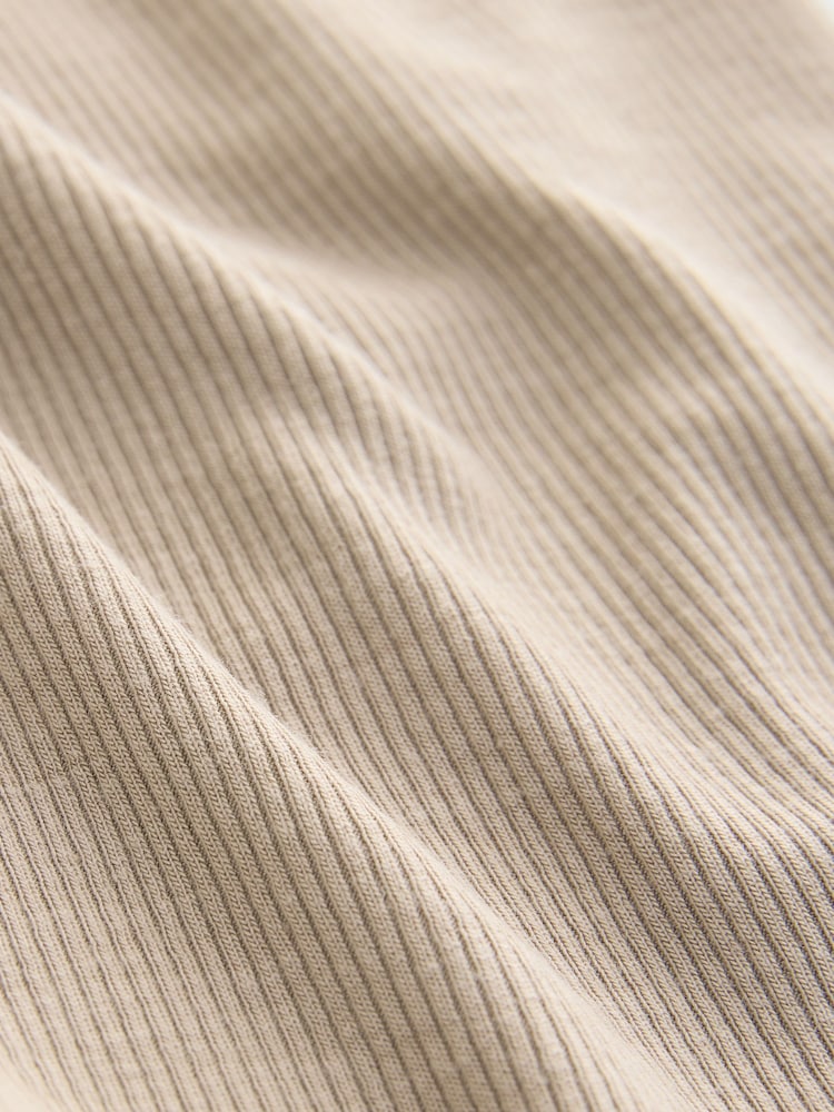 Neutral Long Sleeve Collar Polo Top - Image 3 of 3