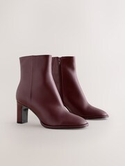 Burgundy Red Forever Comfort® Block Heeled Ankle Boots - Image 2 of 5