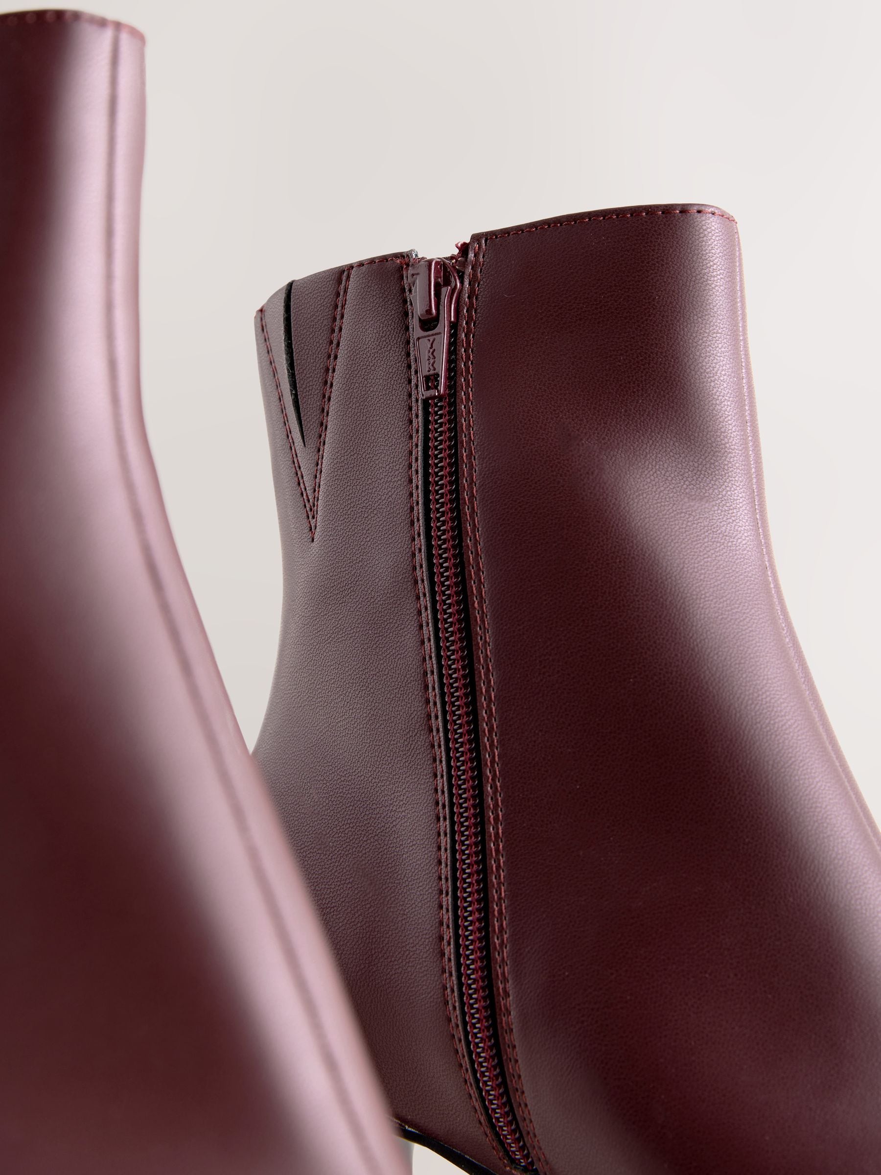 Buy Burgundy Red Forever Comfort® Block Heeled Ankle Boots from