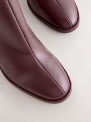 Burgundy Red Forever Comfort® Block Heeled Ankle Boots - Image 4 of 5