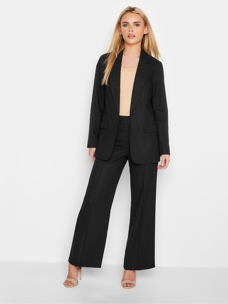 PixieGirl Petite Black Linen Blazer - Image 2 of 5