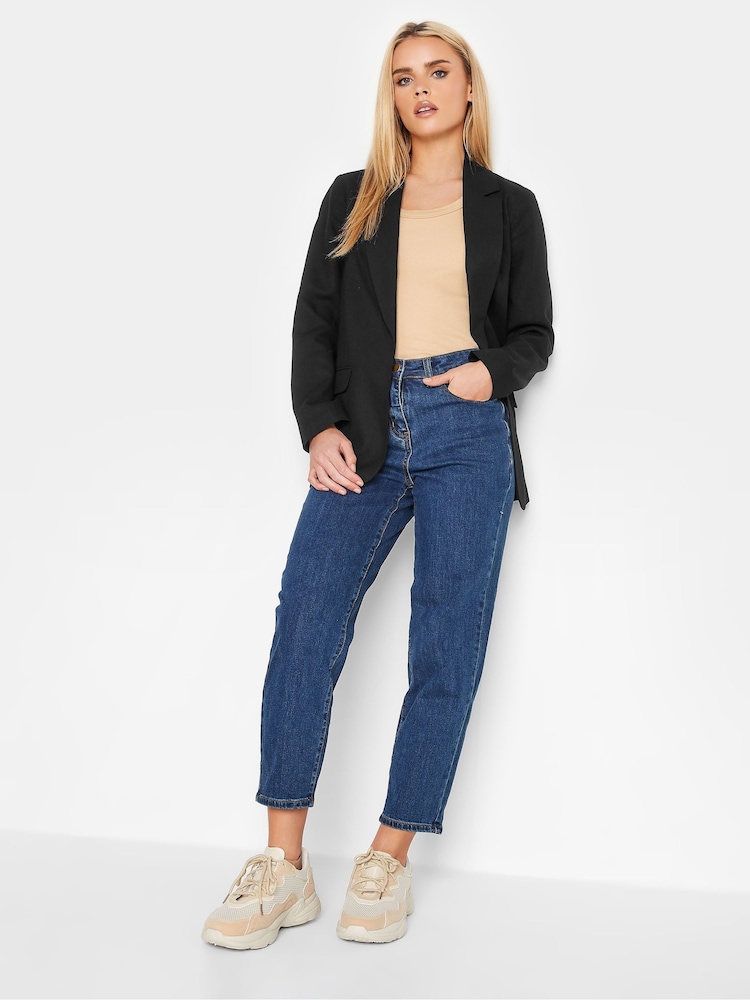PixieGirl Petite Black Linen Blazer - Image 3 of 5