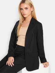 PixieGirl Petite Black Linen Blazer - Image 5 of 5