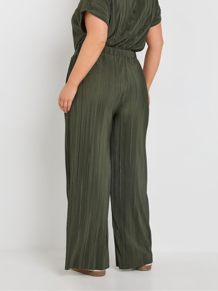 Groen - Yours Curve Plisse Trousers Co-ord - Image 3 of 4