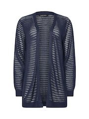 M&Co Blue Light Weight Pointelle Cardigan - Image 5 of 5