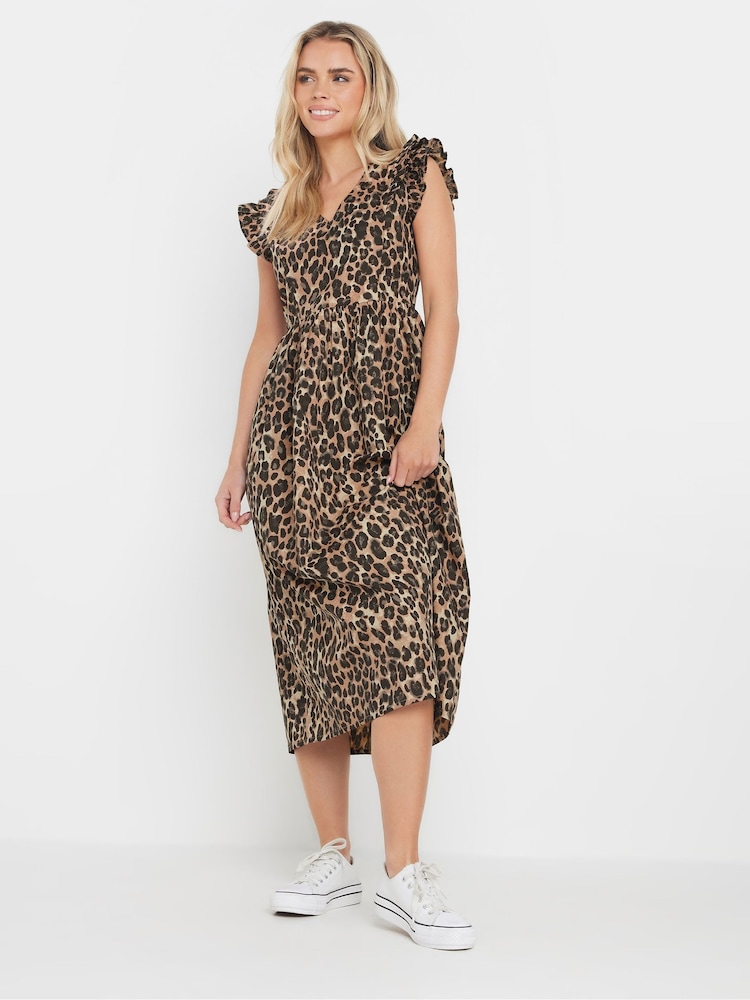 M&Co Petite 100% Cotton Poplin Midi Dress - Image 1 of 5 M&Co Petite 100% Cotton Poplin Midi Dress - Image 1 of 5
