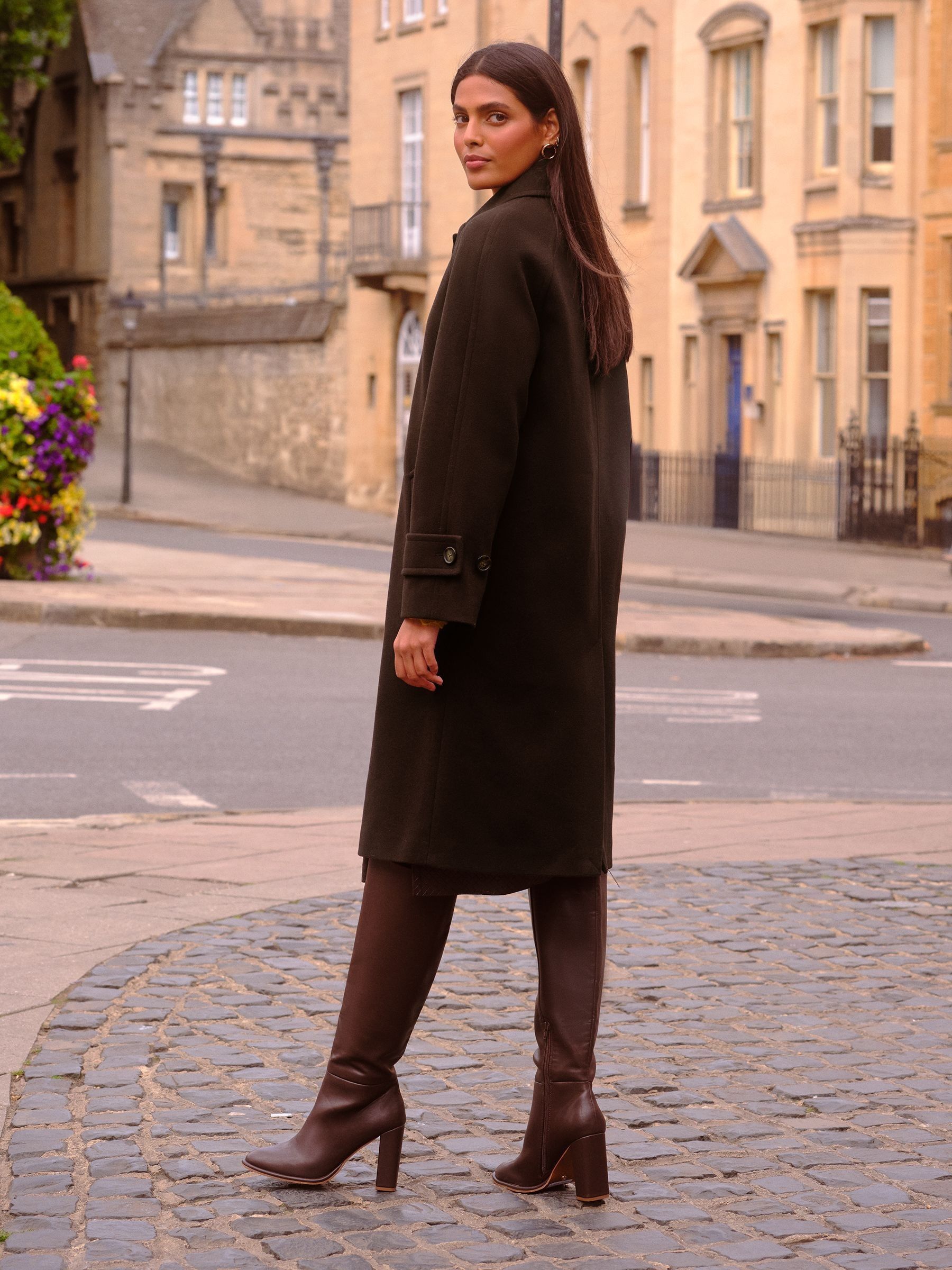 Buy Love & Roses Chocolate Brown Car Coat from Next USA